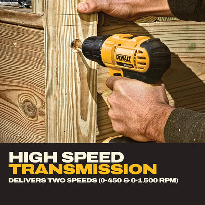 DEWALT Juego de Taladro Atornillador Inalámbrico de 20V Max, 2 Velo...