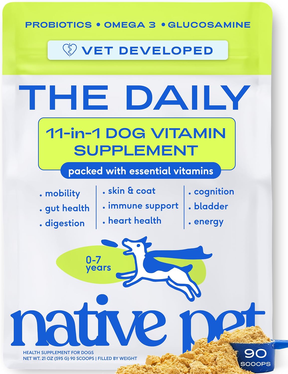 Native Pet Vitaminas y Suplementos para Perros - Polvo de Vitaminas...