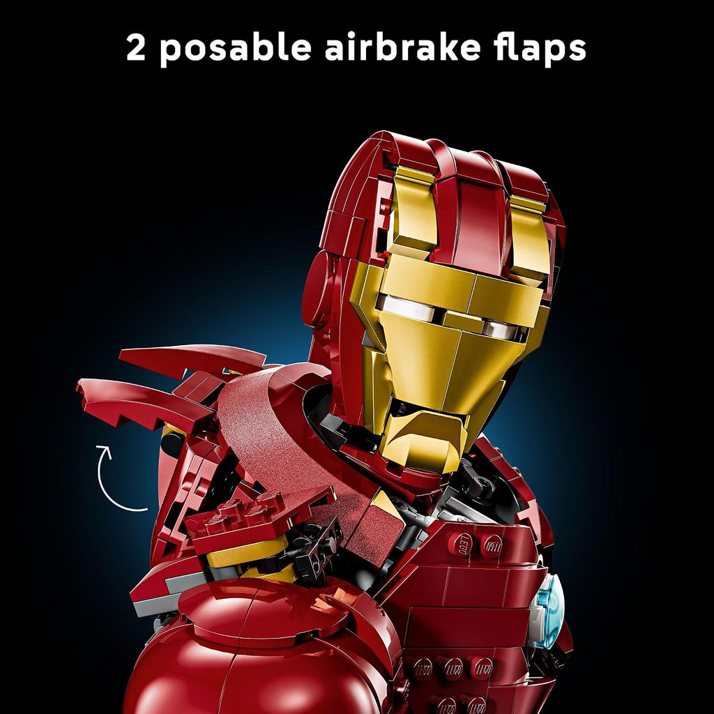 LEGO Marvel Iron Man MK4 Bust - Kit de construcción para adultos, a...