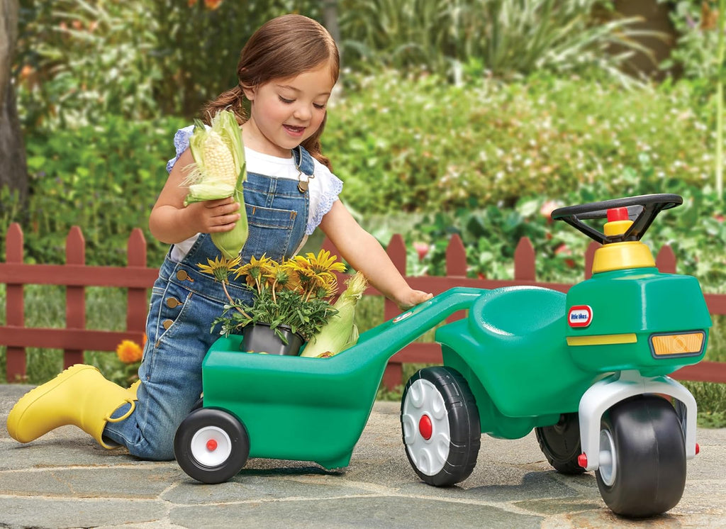 Little Tikes Tractor y carrito, correpasillos, para niños y niñas de 1 a 5 años