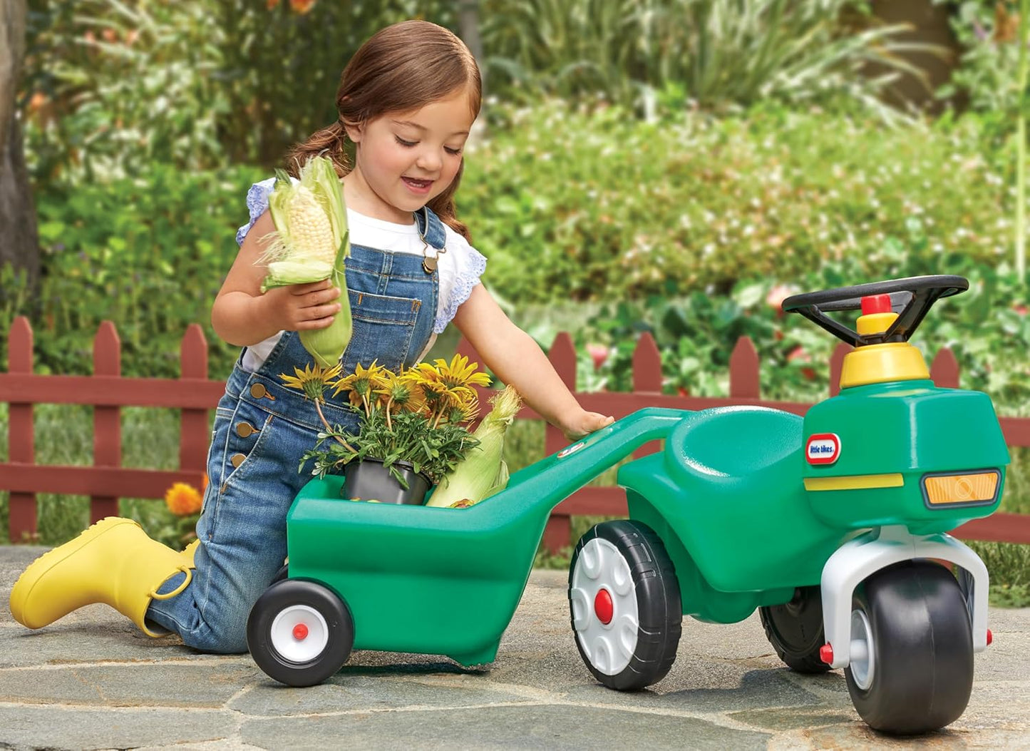 Little Tikes Tractor y carrito, correpasillos, para niños y niñas de 1 a 5 años