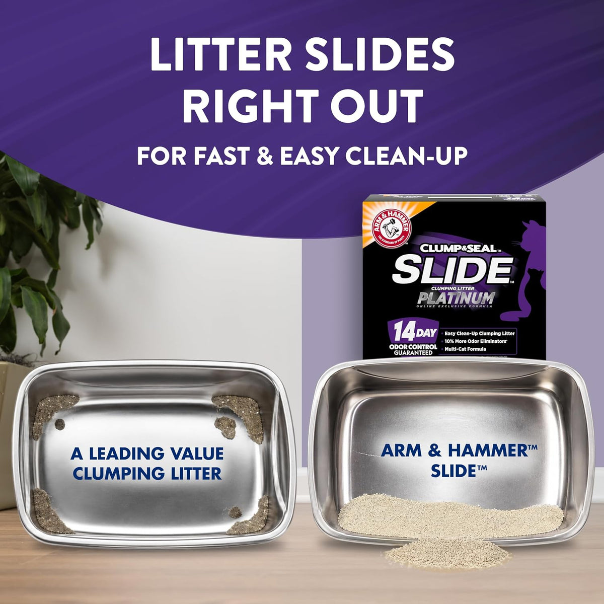 ARM &amp; HAMMER Slide Platinum - Arena aglutinante para gatos fáci...
