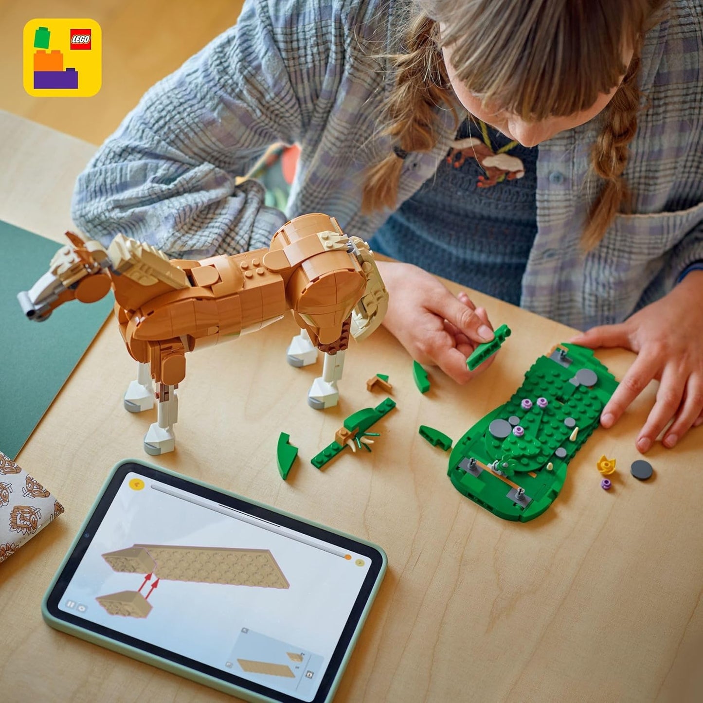 LEGO Creator 3 en 1 hermoso juguete de construcción de caballos par...