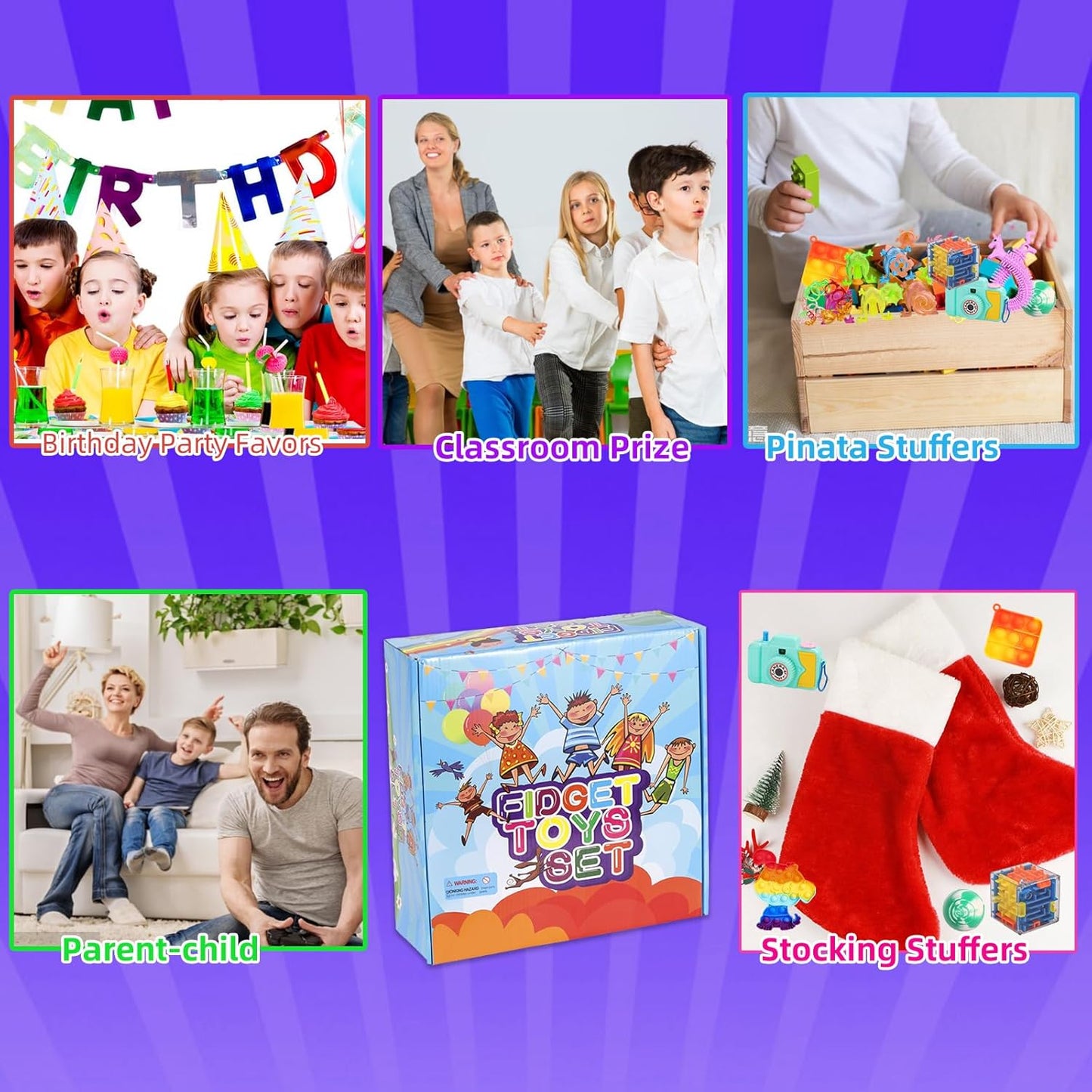 BILLFULL 1000 piezas de recuerdos de fiesta para niños, juguetes pa...