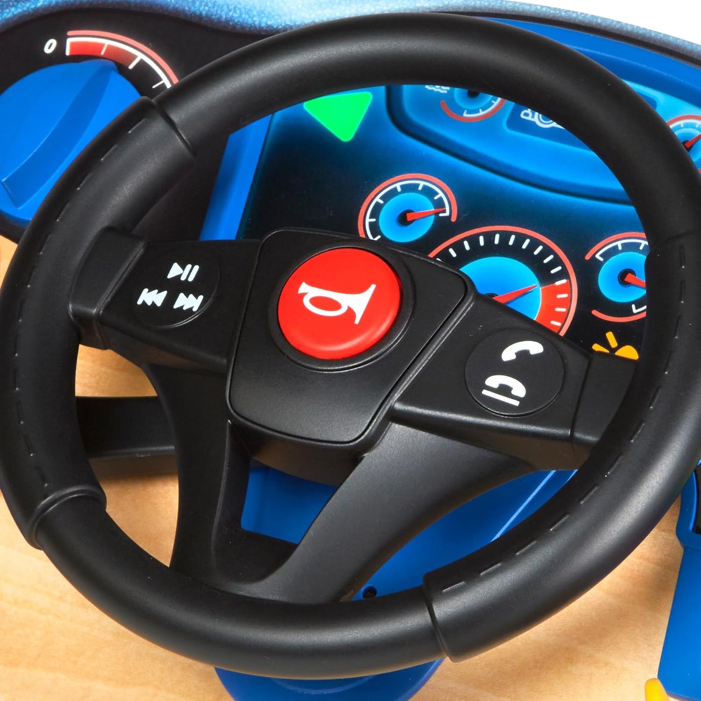 Melissa & Doug Vroom & Zoom, tablero interactivo de madera, volante de coche de carreras, luces y sonidos, juguetes de aprendizaje preescolar para niñas y niños mayores de 3 años - Certificado FSC
