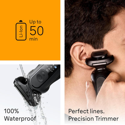 Braun Maquinilla de afeitar eléctrica para hombres Serie 5, afeitadora eléctrica, recortadora de precisión, cabezal de afeitadora adicional, centro de limpieza y carga 4 en 1, S5 5165ps