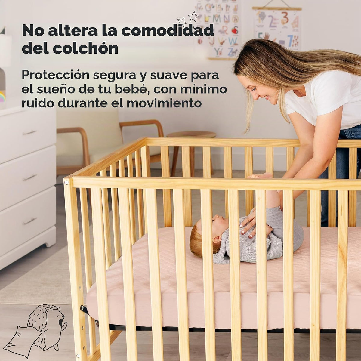 Paquete de 2 fundas protectoras de colchón impermeables para cuna |...