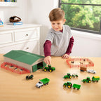 TOMY John Deere - Juego de juguetes de granja fundidos a presión, escala 1:64, incluye animales de granja, cobertizo de máquina, tractores de juguete, camiones de juguete y herramientas de granja