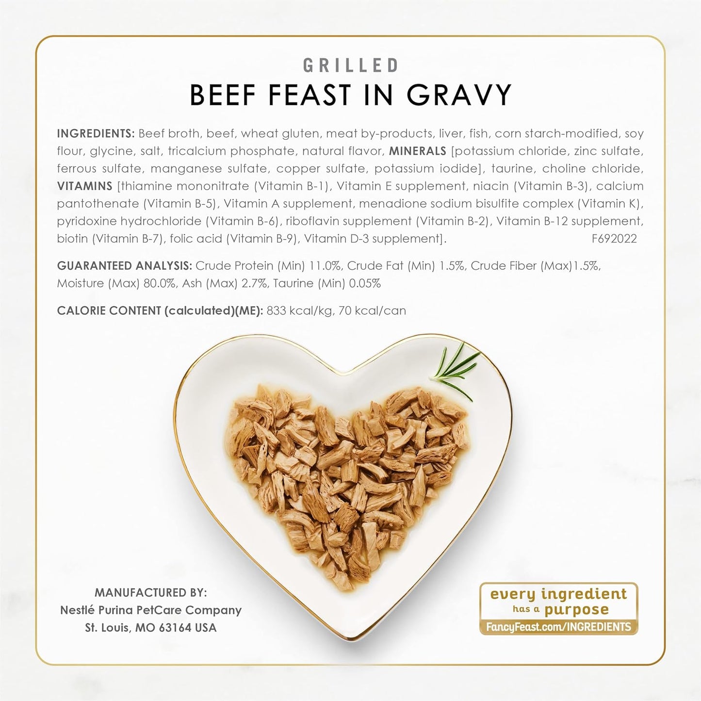 Purina Fancy Feast - Alimento húmedo a la parrilla para gatos, cole...