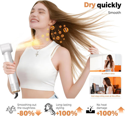 Set de cepillo secador de pelo 5 en 1, estilizador de aire caliente...