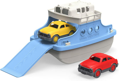 Green Toys Barco de ferry con mini coches de juguete para bañera, a...