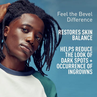 Kit de cuidado de la piel facial Bevel para hombres - Kit de rutina de cuidado de la piel para hombres incluye lavado facial con aloe vera, almohadillas exfoliantes de ácido glicólico, humectante