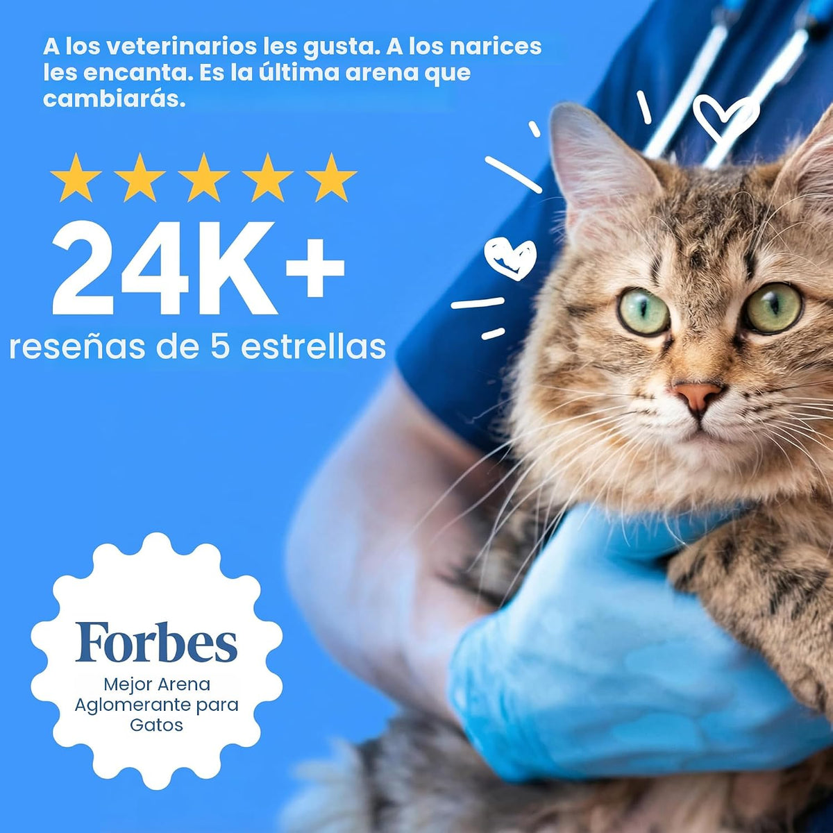 Boxie Arena Probiótica para Gatos, Control de Olores de 40 Días, Ar...
