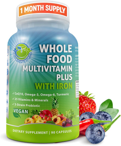 Cápsulas multivitamínicas Whole Food Multivitamin Plus, veganas, de...