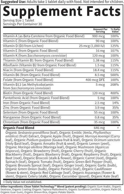Suplemento multivitamínico orgánico Garden of Life, para mujer, tab...