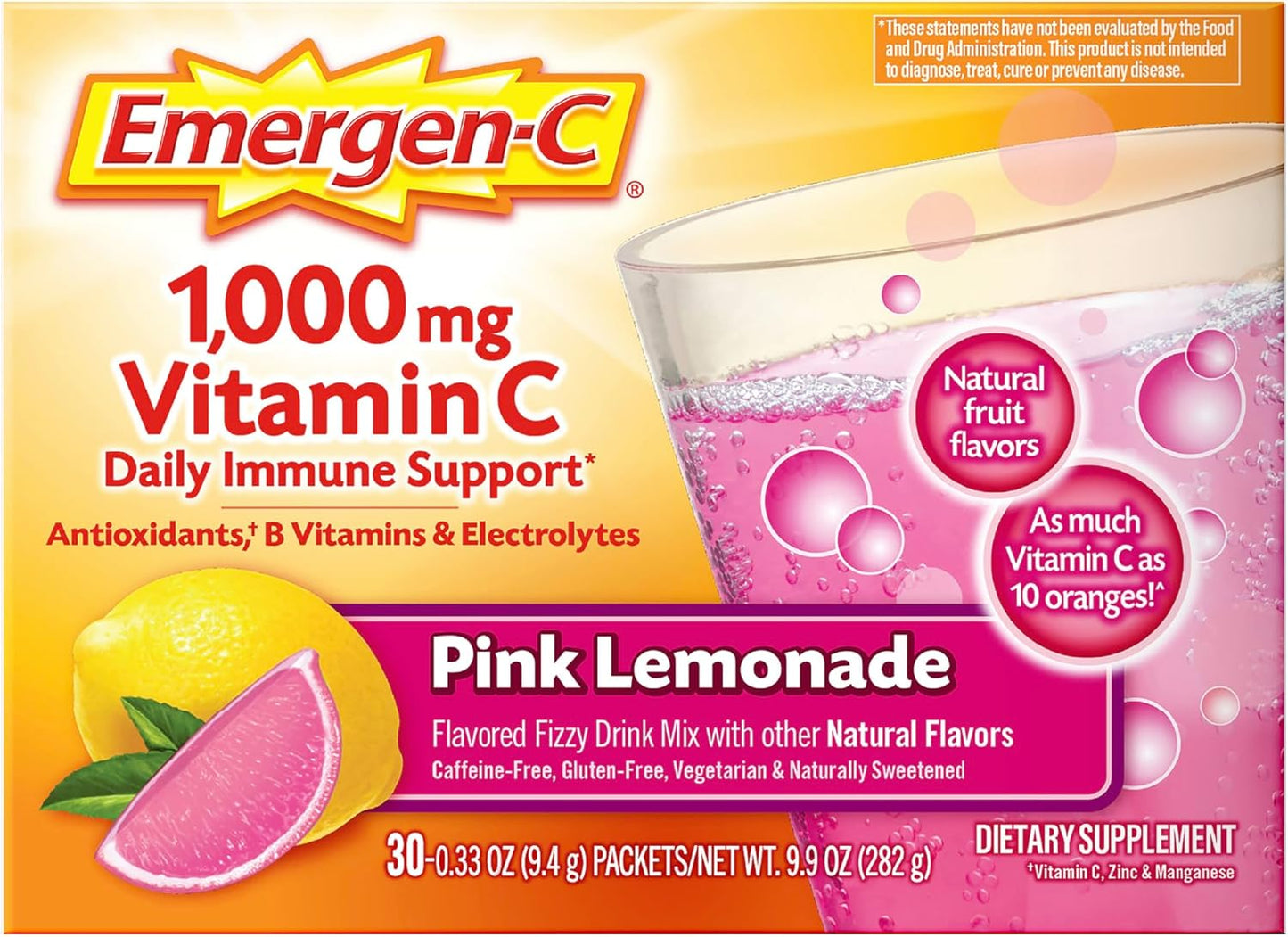 Mezcla para suplemento dietético bebible Emergen-C, con 0,035 oz de...