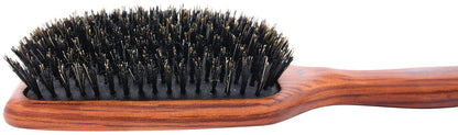 Spornette Deville Cushion Paddle Brush - Cepillo de cerdas de jabalí con mango de madera, para alisar, alisar, desenredar, peinar y cepillar para mujeres, hombres y niños, todo tipo de cabello