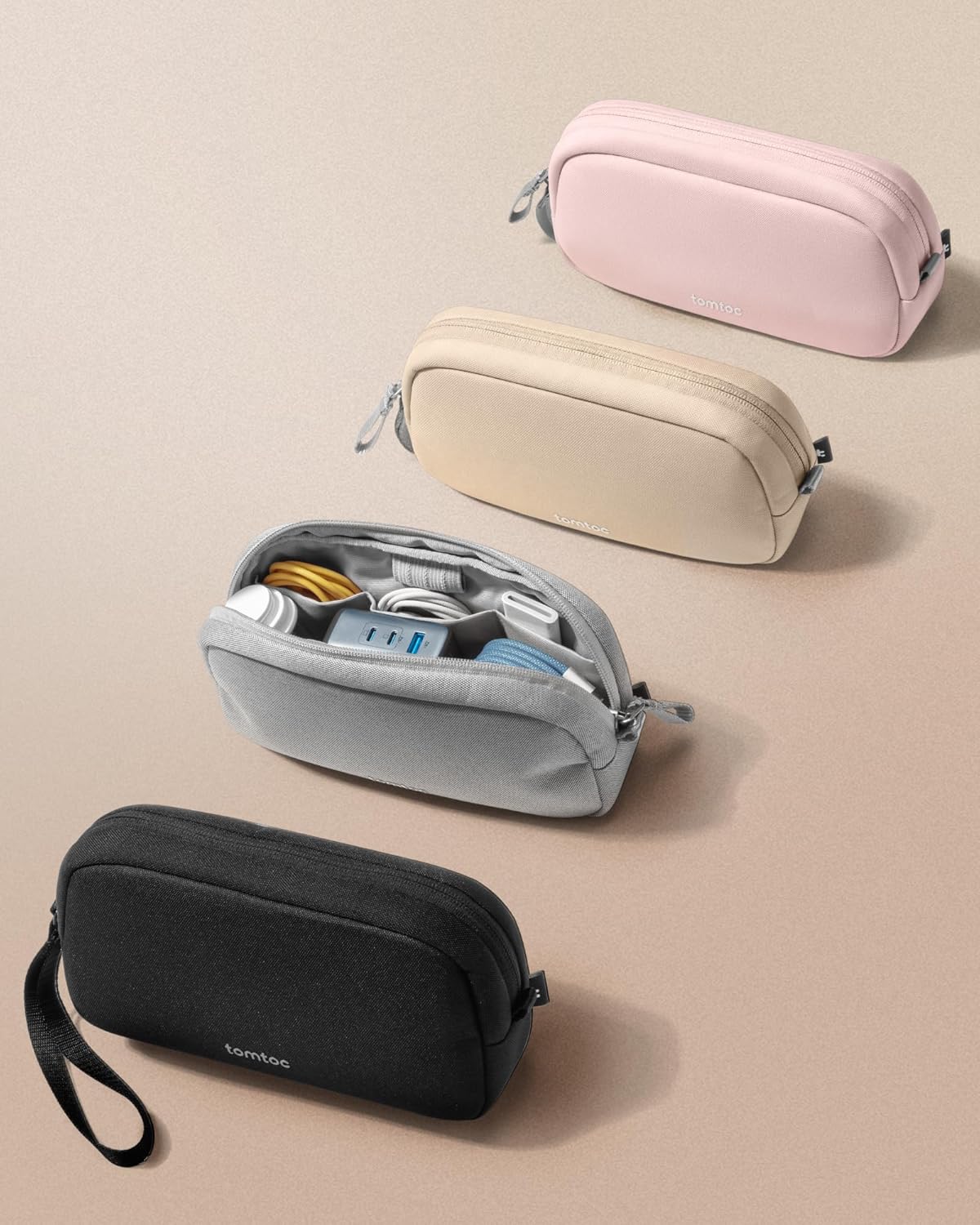 tomtoc Organizador de Electrónicos Estuche de Viaje, Bolsa de Viaje...