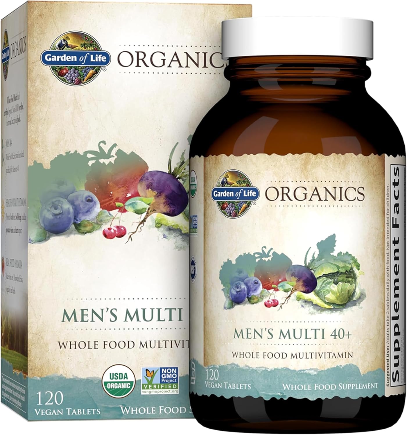 Garden of Life Organics Multivitamina de alimentos enteros orgánico...