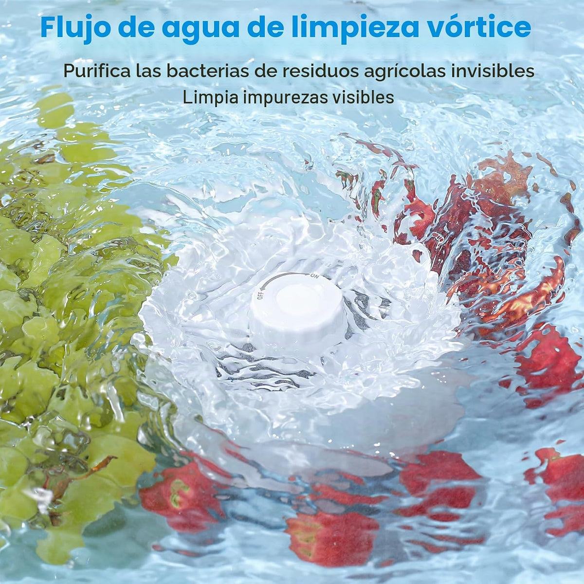 Máquina lavadora de frutas y verduras. Purificador giratorio de fru...