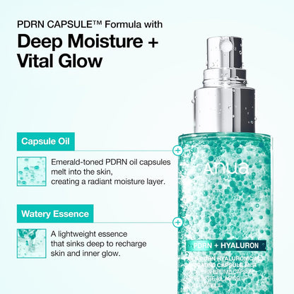 ANUA PDRN Collagen Glow - Suero facial en aerosol, niebla facial hi...