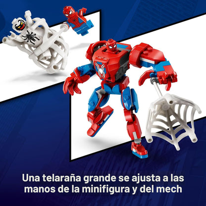 LEGO Marvel Spider-Man Mech vs Anti-Venom - Juego de juguetes de construcción – Juguete de Spider-Man para niños, niños y niñas, a partir de 6 años – Figura de acción para construir – Regalo de superhéroe para cumpleaños – 76308