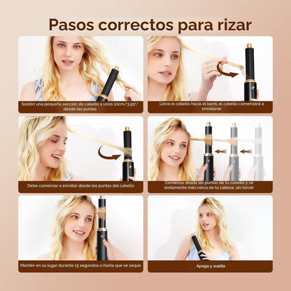 Cepillo secador de pelo 5 en 1, cepillo secador de pelo mejorado ri...