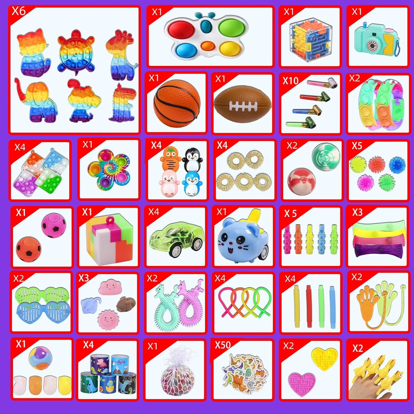 200 piezas de recuerdos de fiesta para niños, juguetes fidget a gra...