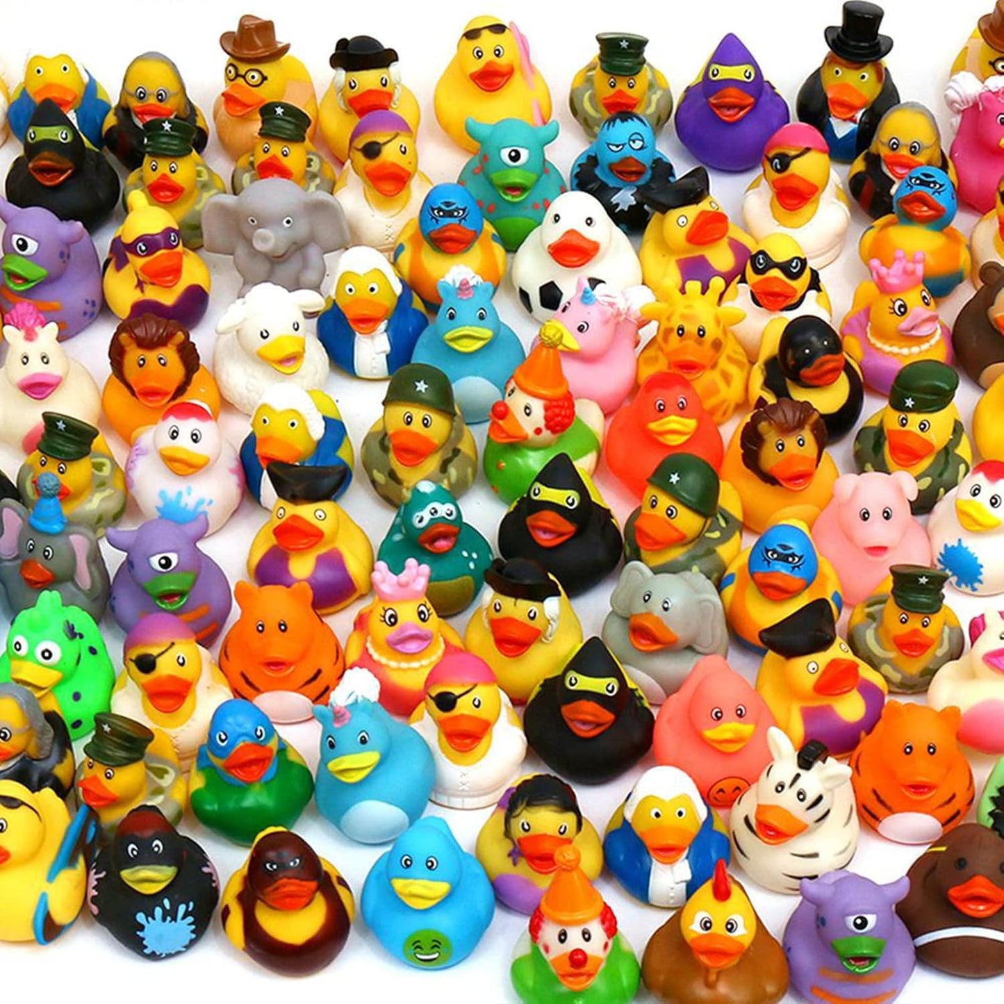 XY-WQ Paquete de 100 patos de goma para Jeeps Ducking, pato flotant...