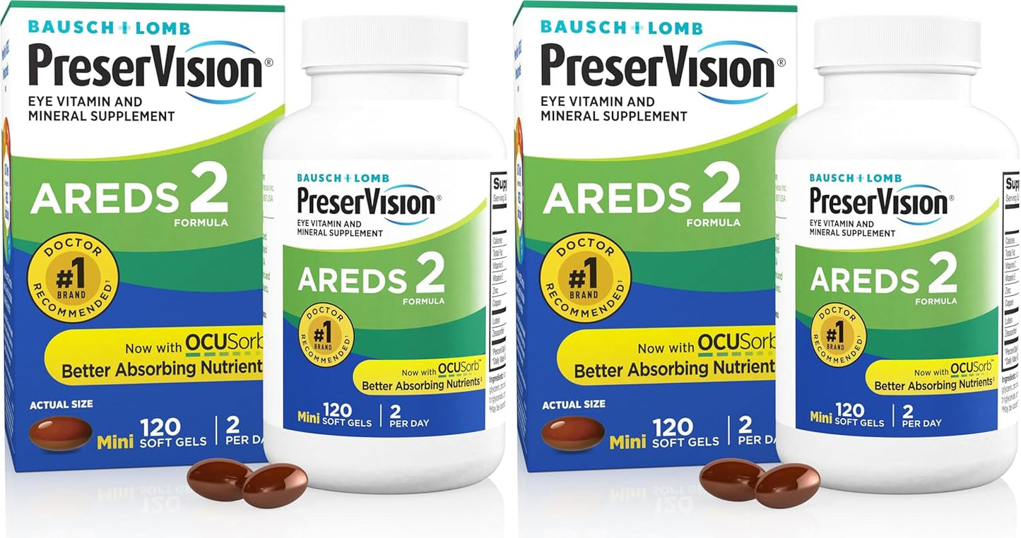 PreserVision AREDS 2 Vitaminas para los ojos, marca #1 recomendada...