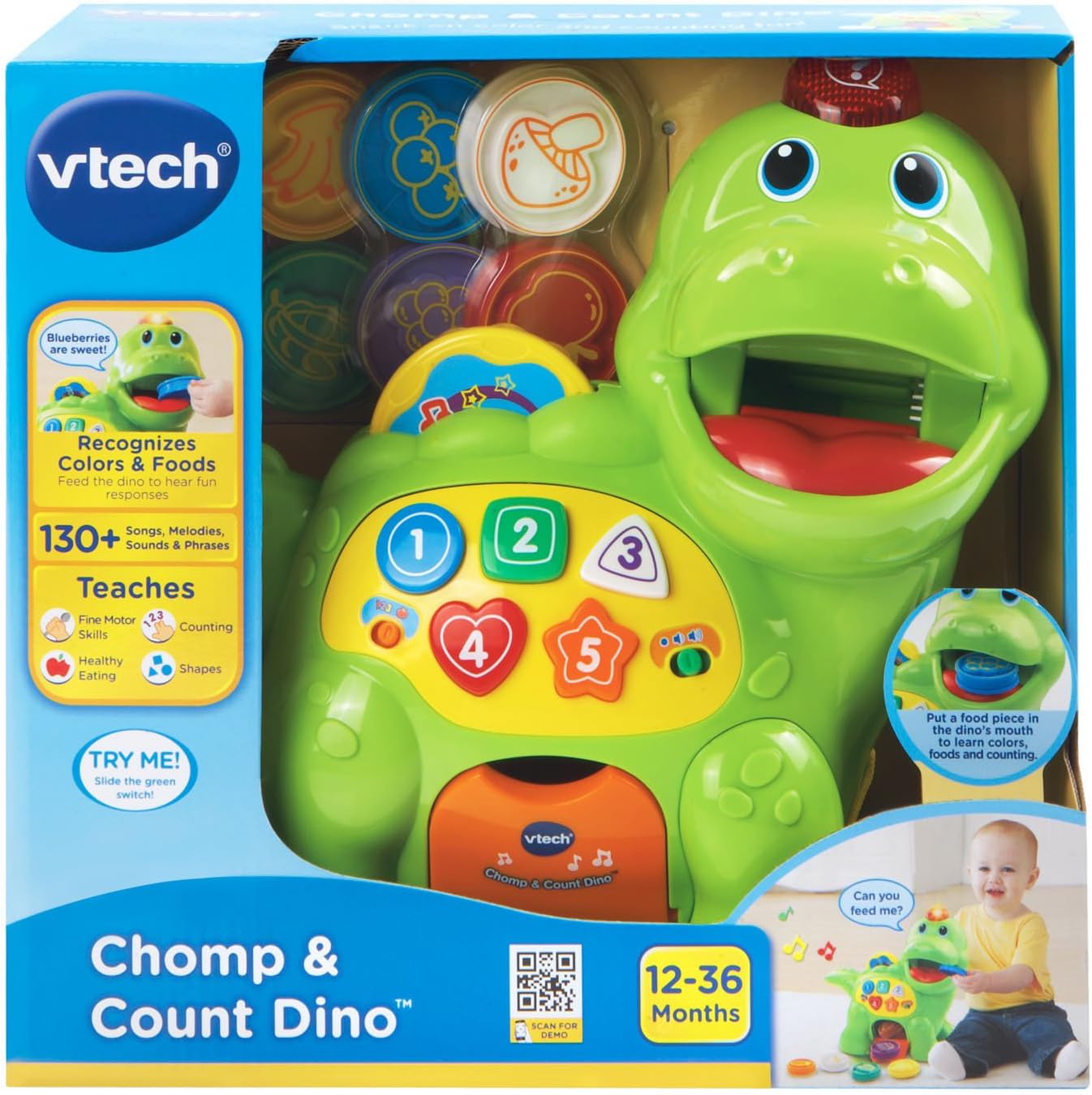 VTech Chomp y Count Dino, Verde