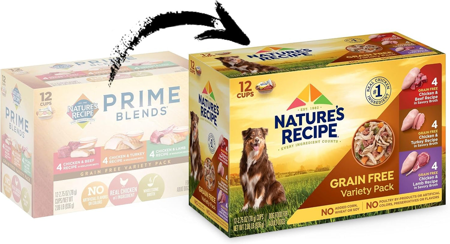 Nature's Recipe Paquete variado de comida húmeda para perros si...