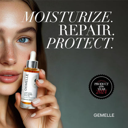 GEMELLE Aceite Facial Anti-Envejecimiento Linfático | Ganador de 10...