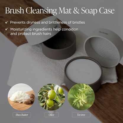 Piccasso Limpiador de brochas - Limpiador de brochas de maquillaje para limpieza profunda, limpiador suave para brochas de maquillaje, limpiador de brochas profesional limpiador sólido de maquillaje