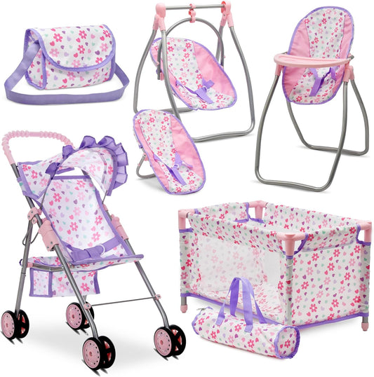 Juego de cama y columpio para bebé, accesorios para muñecas, juego...
