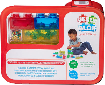 Kit creativo de bloques de gelatina Goliath Jelly Blox | Incluye 20 bloques | Bloques de construcción para niños pequeños y preescolares que los niños pueden apretar, estirar y aplastar | Acreditado
