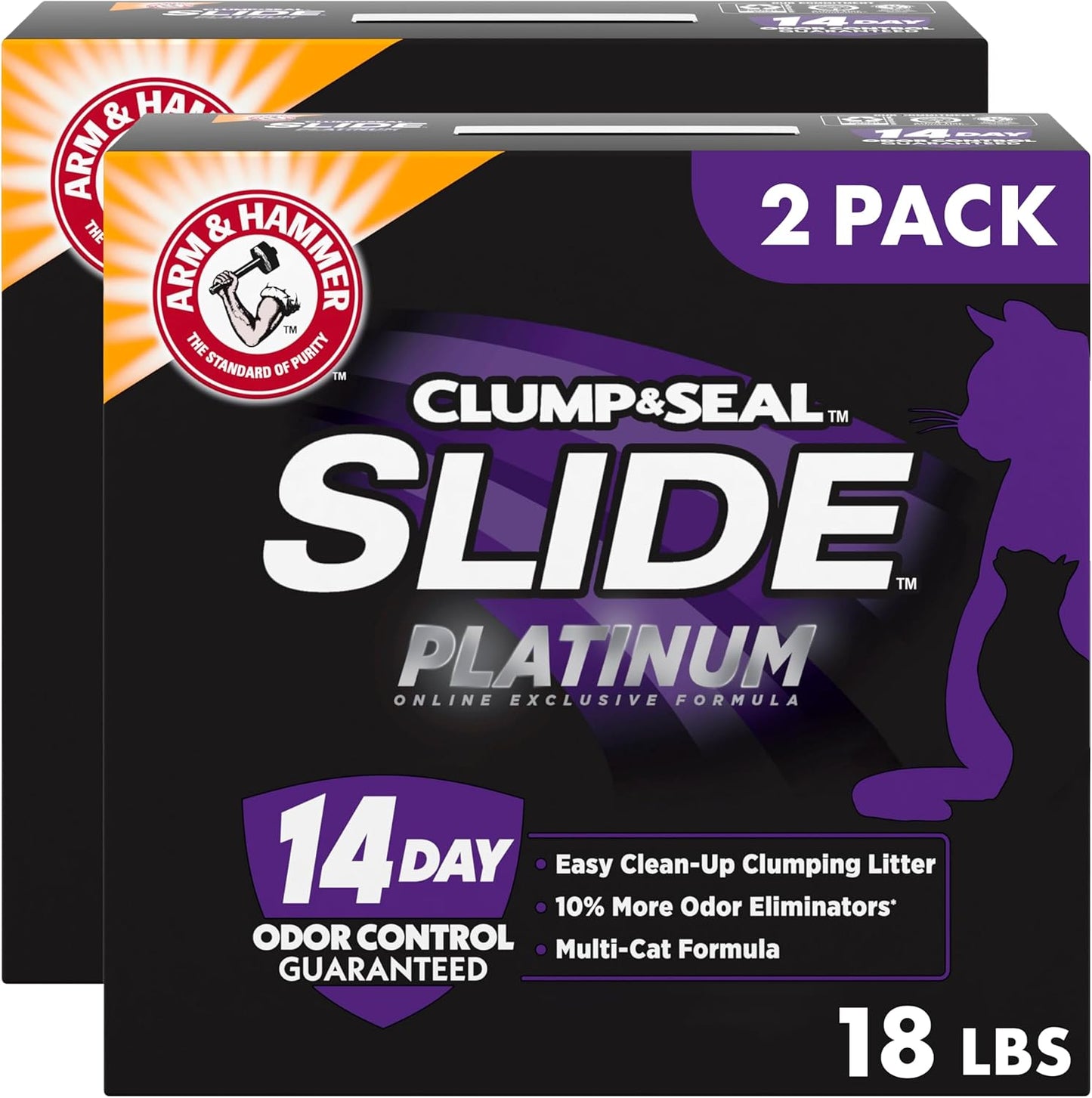 ARM &amp; HAMMER Slide Platinum - Arena aglutinante para gatos para...
