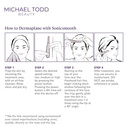 Michael Todd Beauty Sonicsmooth Dermaplane - Maquinilla de afeitar...