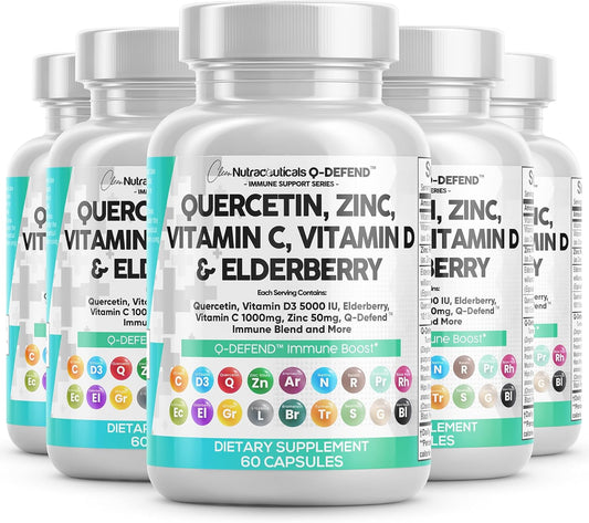 Clean Nutraceuticals Quercetina, Zinc, Vitamina C, Vitamina D, Brom...