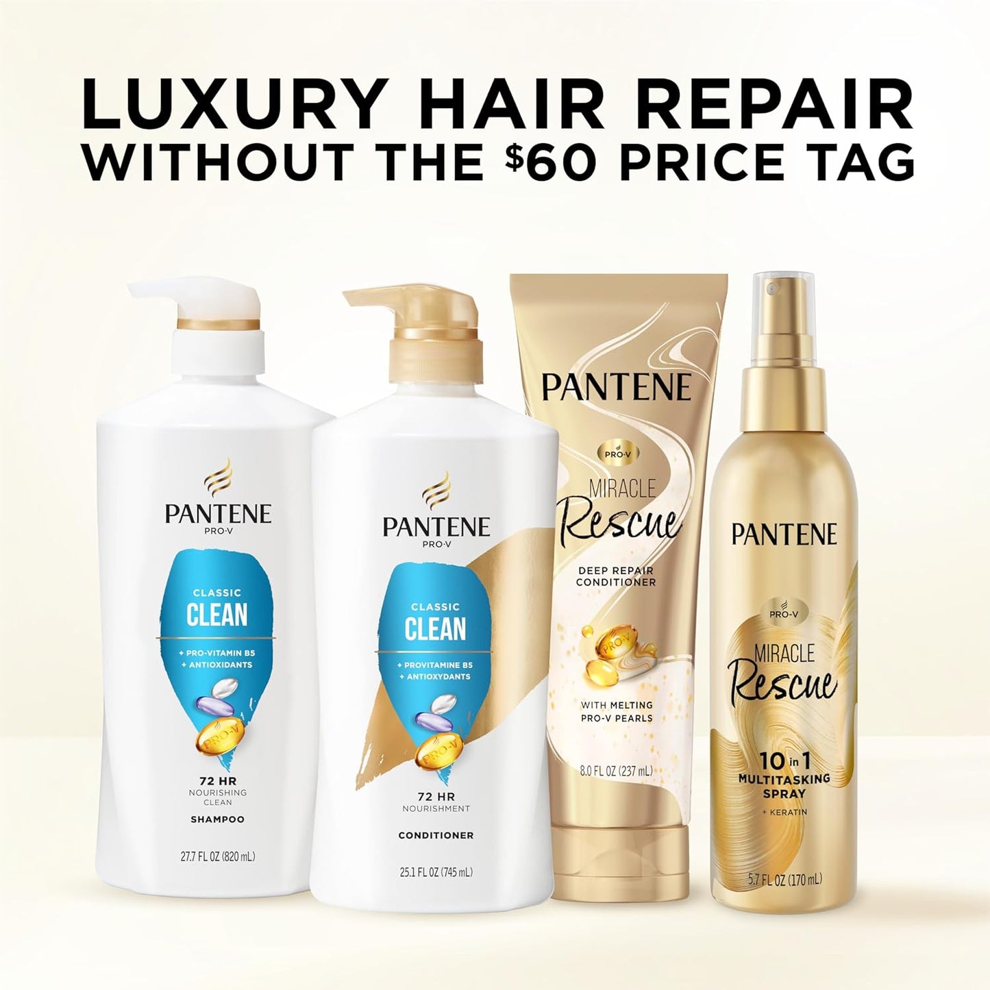 Pantene Juego de champú y acondicionador, Classic Clean - Nutriente...