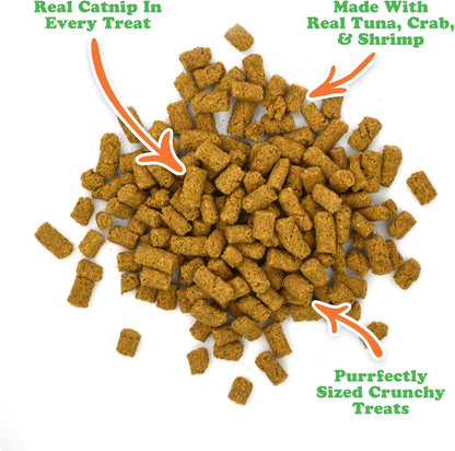 Meowijuana Crunchie Munchie - Paquete de golosinas de hierba gatera...