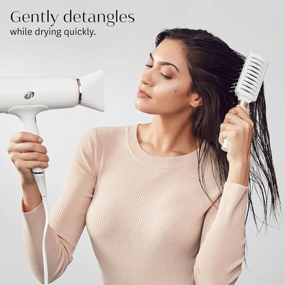 T3 Cepillo para el cabello con ventilación seca | Cepillo desenredante ventilado para un secado rápido | Cerdas resistentes al calor