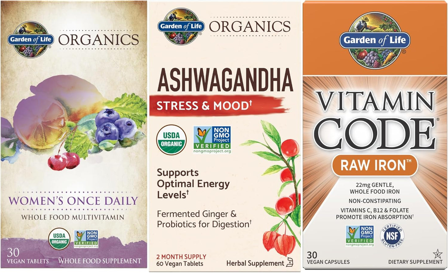Garden of Life Women\u2019s Bundle: Organics Once Daily Multivitami...