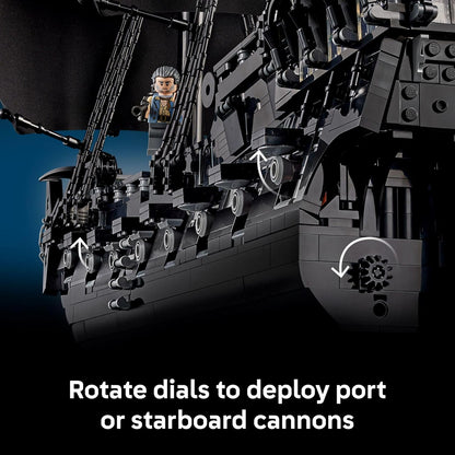 LEGO Icons 10365 - Juego de construcción de barco pirata del capitán Jack Sparrow para adultos, mayores de 18 años, decoración de habitación para oficina, dormitorio o estante, barco coleccionable de