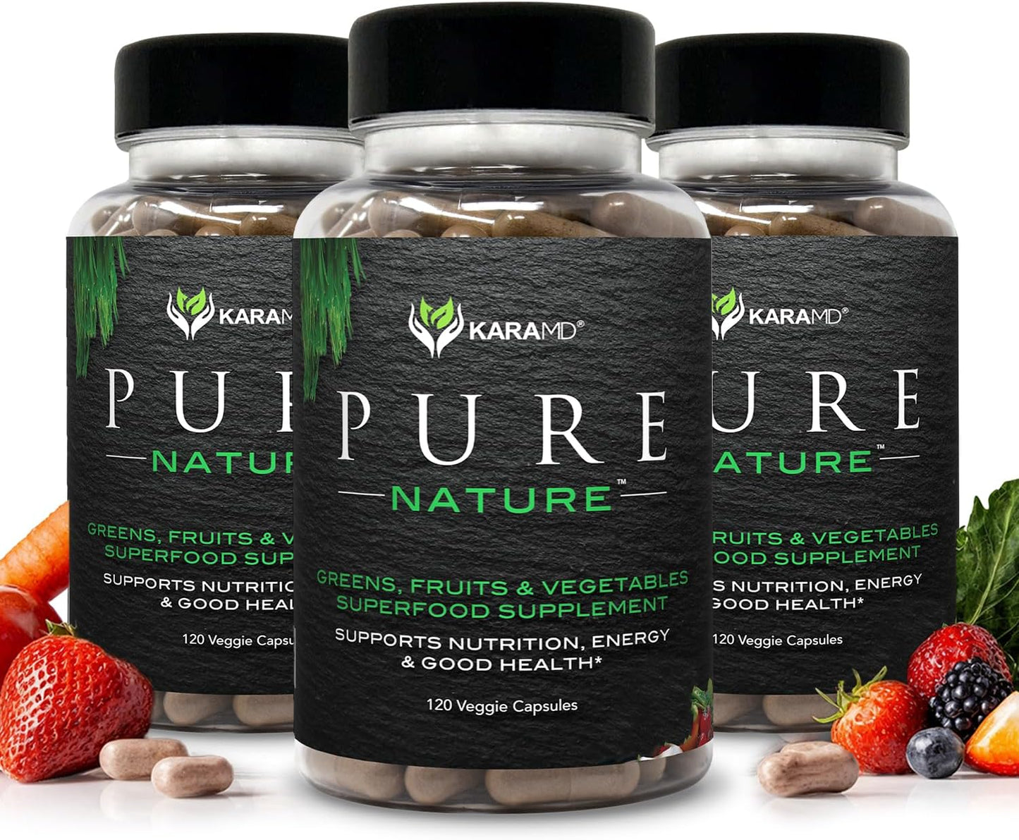 KaraMD Pure Nature - Suplemento de verduras, frutas y verduras, vit...