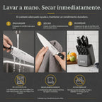 McCook® Juegos de cuchillos, juego de cuchillos de cocina alemán de...