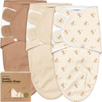 Paquete de 3 sacos de dormir orgánicos para bebé - Mantas envolvent...