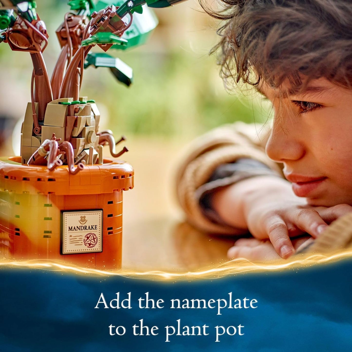 LEGO Figura de mandrágora de Harry Potter y juguete de planta de maceta, idea de regalo coleccionable de Harry Potter para niños, juego de criatura mágica para decoración de habitaciones, juguete de