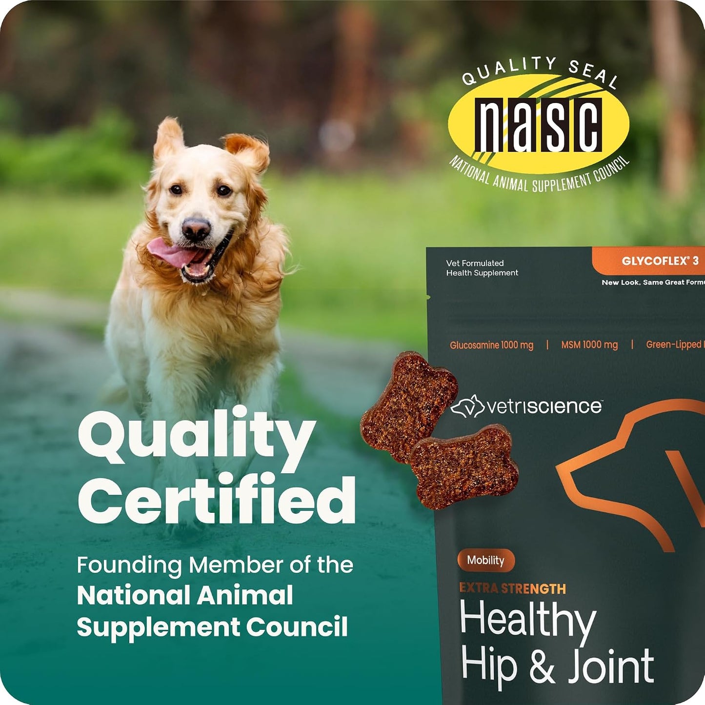 Masticables Glyco-flex III para perros de Vetri-Science Laboratorie...