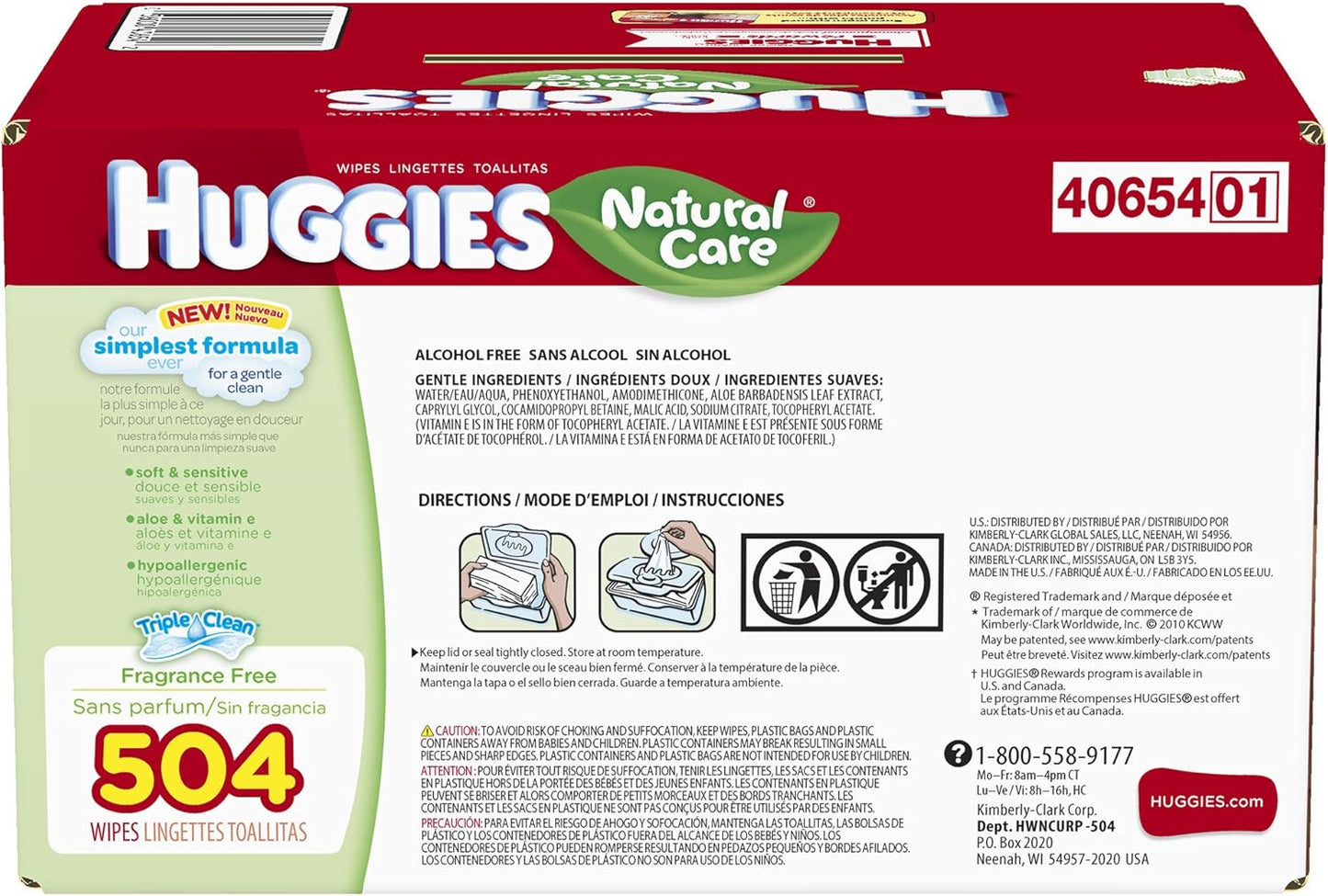 Huggies Toallitas naturales para bebés, recargas, 504 unidades